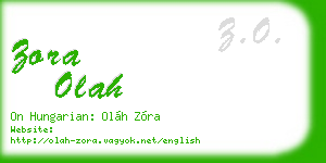 zora olah business card